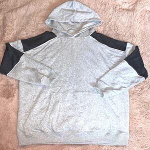 NWOT American Eagle "Ahh-Mazingly Soft" Gray Color Block Oversized Hoodie MED